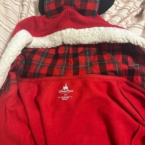 DisneyParks plaid red sweatshirt zip up hoodie. Size 1x smoke free home